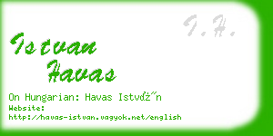 istvan havas business card